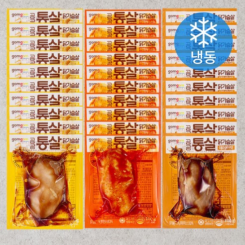 곰곰 통살 닭가슴살 허니소이맛 10p + 데리야끼맛 10p + 매콤양념치킨맛 10p (냉동), 1세트