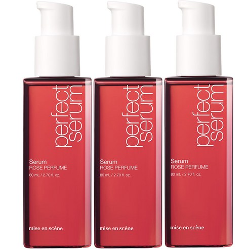 미쟝센 퍼펙트 로즈퍼퓸 헤어세럼, 80ml, 3개