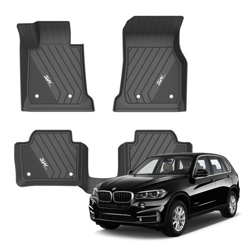 3더블유 에코라이너 TPE 카매트, BMW X5 (F15) 2013.11~ 2018.05, 블랙