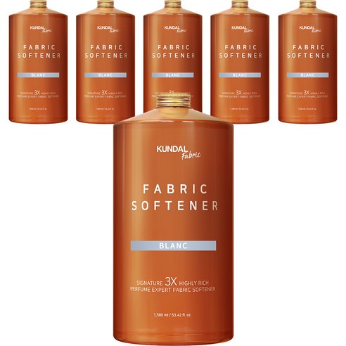 쿤달 초고농축 섬유유연제 블랑향 본품, 1580ml, 6개