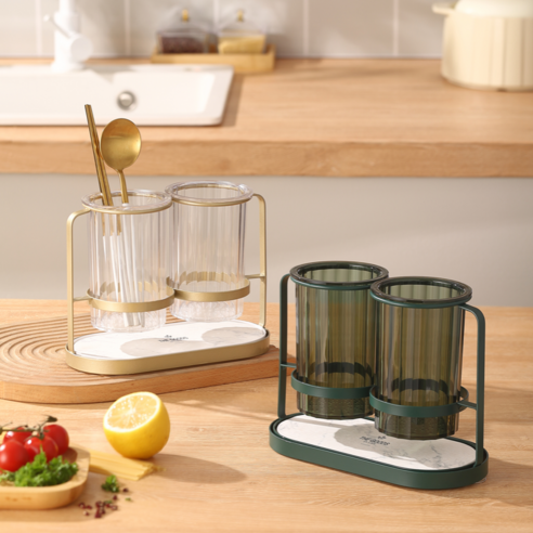 착한살림 모던 규조토 물빠짐 수저통: 위생적이고 편리한 주방 정리 솔루션