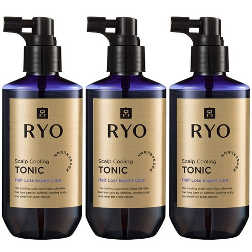 려 자양윤모 9EX 탈모증상전문케어 두피 쿨링 토닉, 3개, 145ml