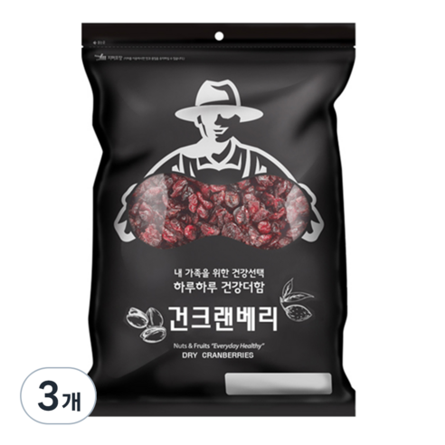넛츠팜 건 크랜베리 수입산, 800g, 3개