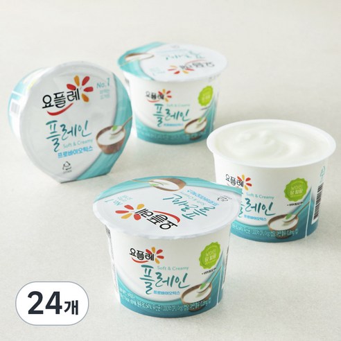 요플레 플레인, 180g, 4개입, 6개