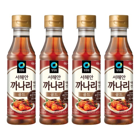 청정원 까나리 액젓 골드, 500g, 4개