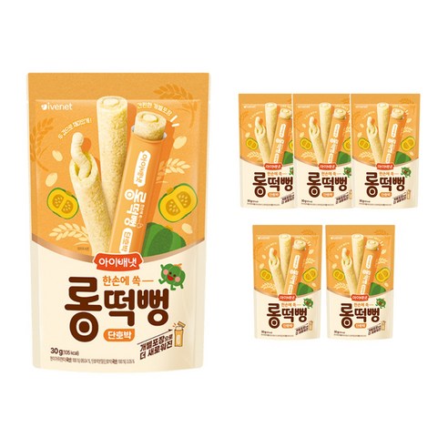 아이배냇 한손에 쏙 롱떡뻥, 단호박맛, 30g, 4개 내아이애 Best Top5