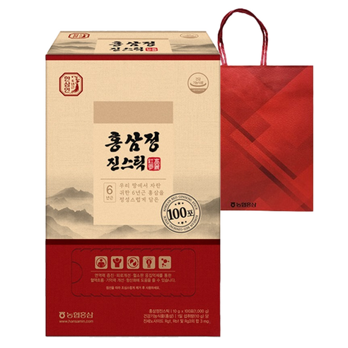 한삼인 홍삼정 진스틱 100p + 쇼핑백