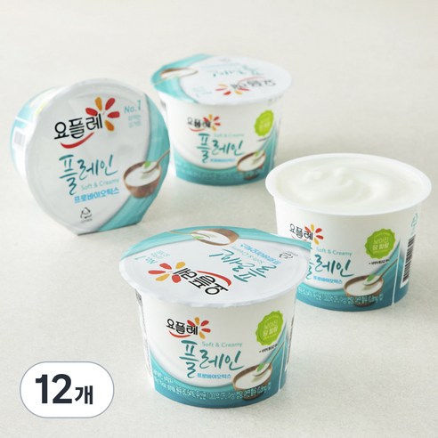 요플레 플레인, 180g, 4개입, 3개