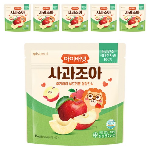 아이배냇 사과 조아 과일칩, 6개, 15g