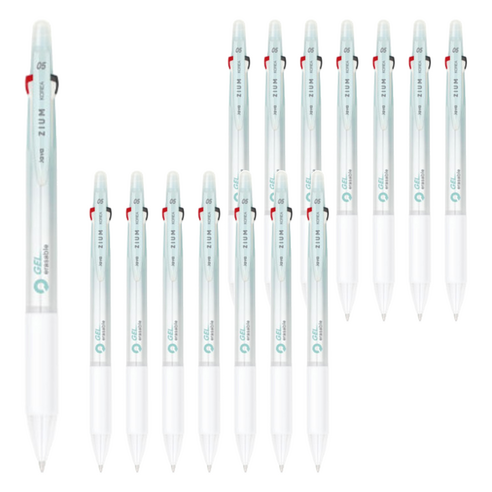 자바펜 지움3겔 지워지는 볼펜 0.5mm, 민트, 15개