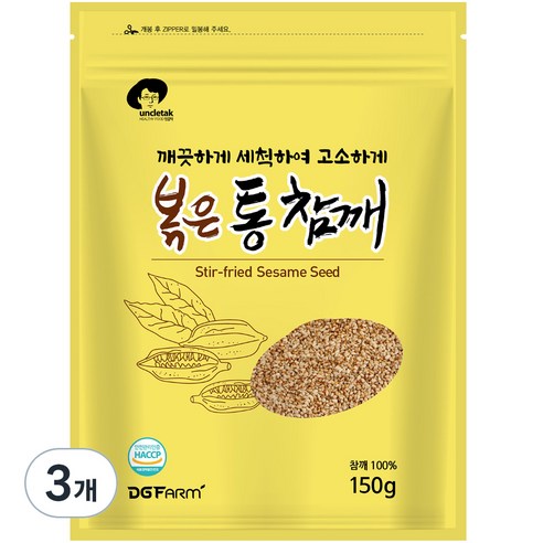 엉클탁 볶은 통 참깨, 150g, 3개