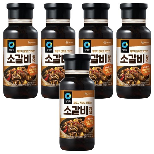 청정원 소갈비양념, 500g, 5개