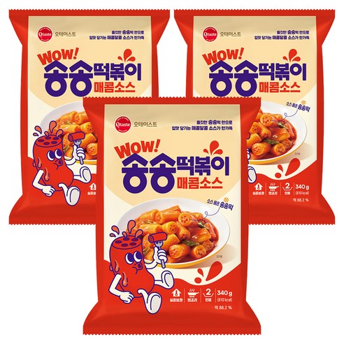 오테이스트 송송떡볶이 매콤소스, 340g, 3개