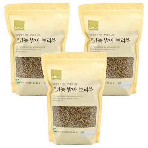 올가홀푸드 우리땅에서 자란 보리로 만든 발아 보리차, 500g, 1개입, 3개
