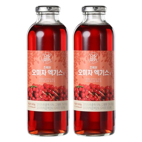 초록원 오미자 엑기스, 660g, 1개입, 2개