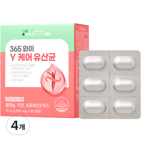 셀트리온 이너랩 365 와이 Y 케어 유산균 10.5g, 30정, 4개