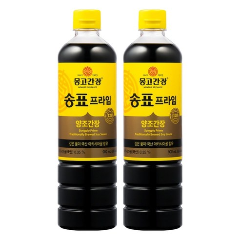 송표 프라임 양조간장, 900ml, 2개