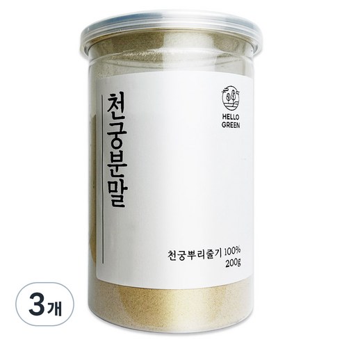 헬로우그린 국내산 천궁 분말 가루, 3개, 200g