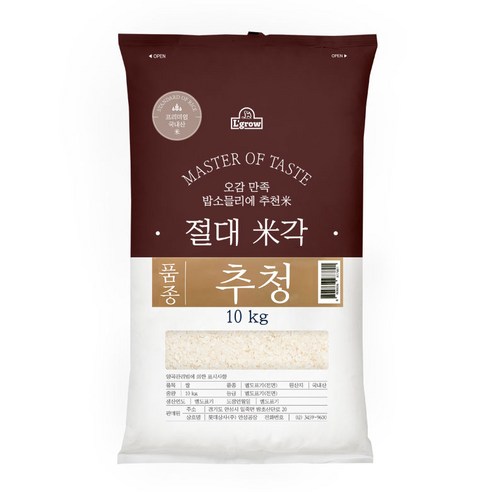 엘그로 절대미각 추청, 10kg, 1개