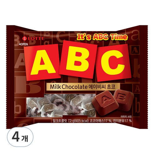 ABC 초코, 72g, 4개
