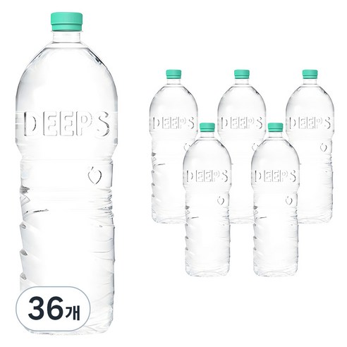 Deeps 에코그린 무라벨 먹는해양심층수, 2L, 36개