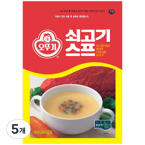 오뚜기 쇠고기 스프, 500g, 5개