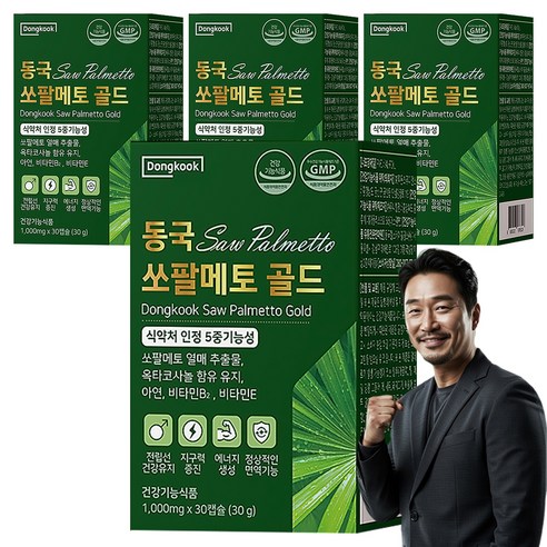 동국헬스케어 쏘팔메토 골드 1000mg, 30정, 4개