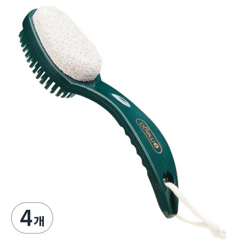 아이메가 아늑공간 투인원 힐 파일 굳은살 발각질제거 브러쉬 그린, 1개입, 4개, 200g
