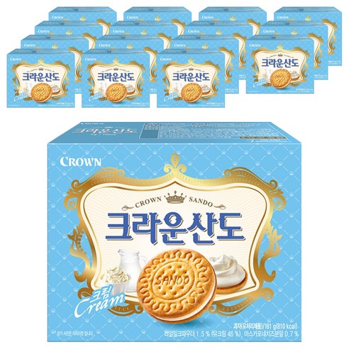 크라운 산도 크림, 161g, 16개