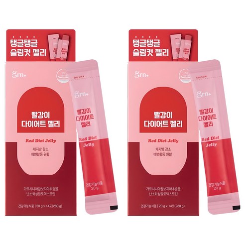 GRN 빨강이 다이어트 젤리 14p, 280g, 2개
