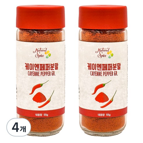 내츄럴스파이스 케이엔페퍼분말, 55g, 4개