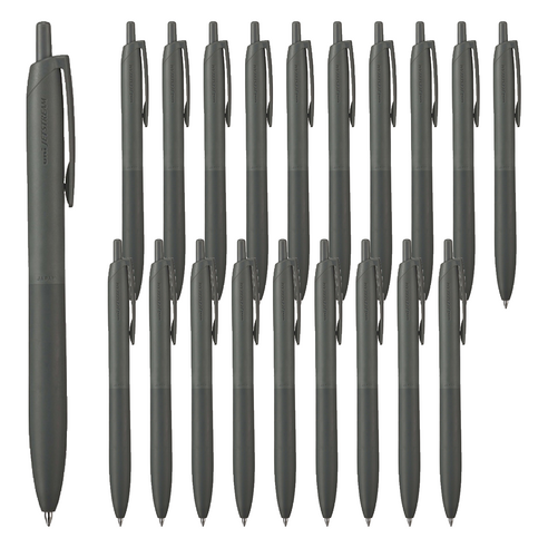 제트스트림 라이트 터치 잉크 볼펜 SXN-LS 0.7mm, 오프블랙, 20개