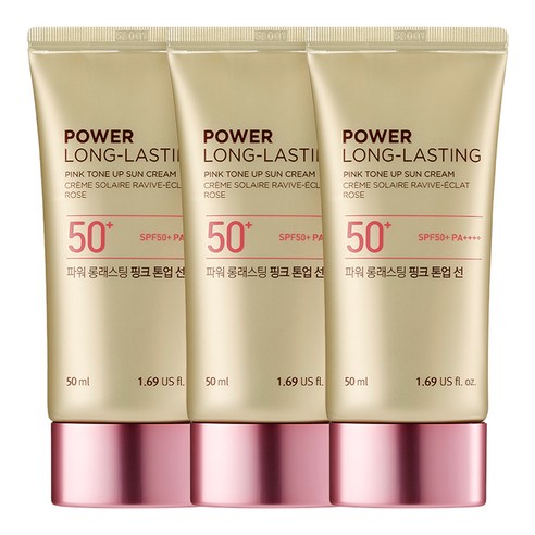 더페이스샵 파워 롱래스팅 핑크 톤업 선로션 SPF50+ PA++++, 50ml, 3개