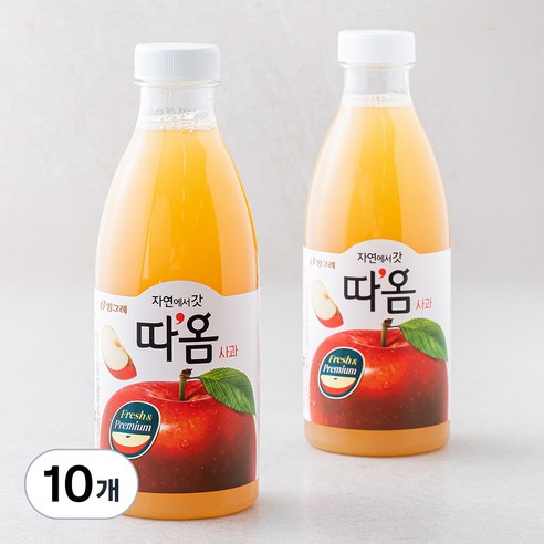 따옴 냉장 사과주스, 730ml, 10개