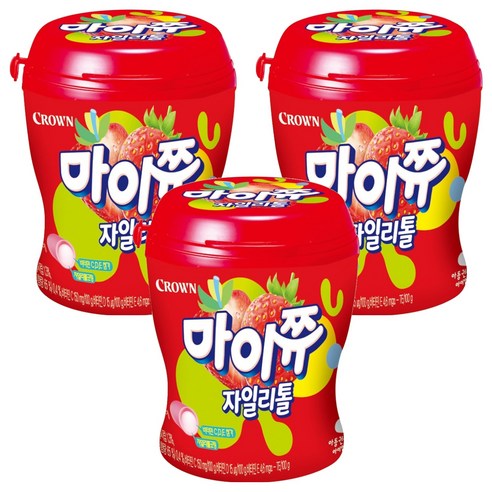 마이쮸 자일리톨 딸기, 110g, 3개