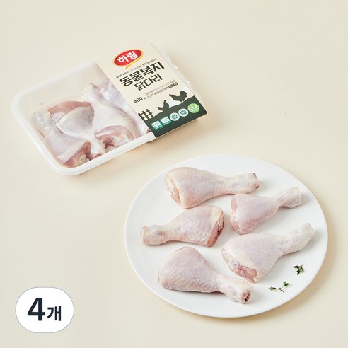 하림 동물복지 깨끗한농장 인증 닭다리 (냉장), 4개