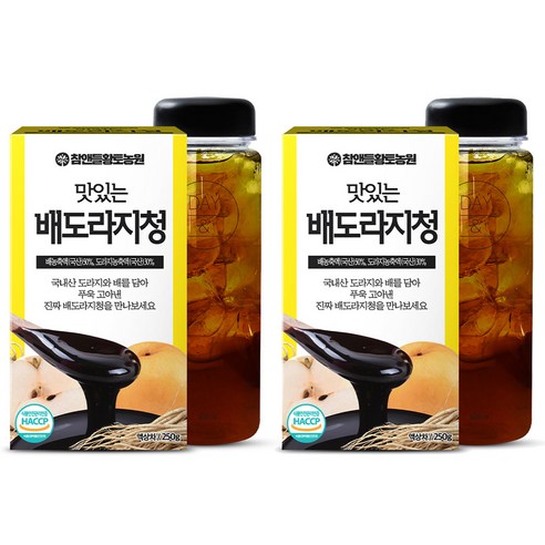 황토농원 맛있는 배도라지청 250g + 보틀, 1개입, 2세트