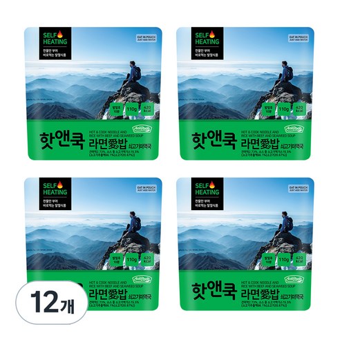 이지밥 핫앤쿡 라면애밥 쇠고기미역국, 110g, 12개