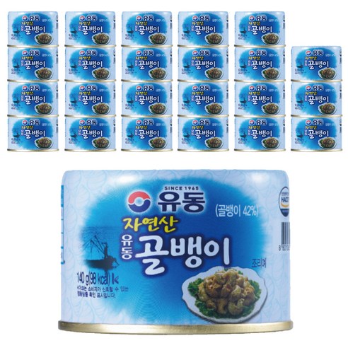 유동 자연산 골뱅이, 140g, 24개