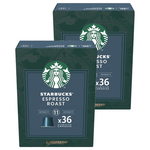 스타벅스 에스프레소 로스트 네스프레소 캡슐커피, 5.7g, 36개입, 2개