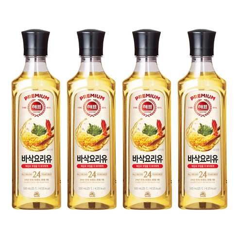 해표 바삭 요리유, 4개, 500ml
