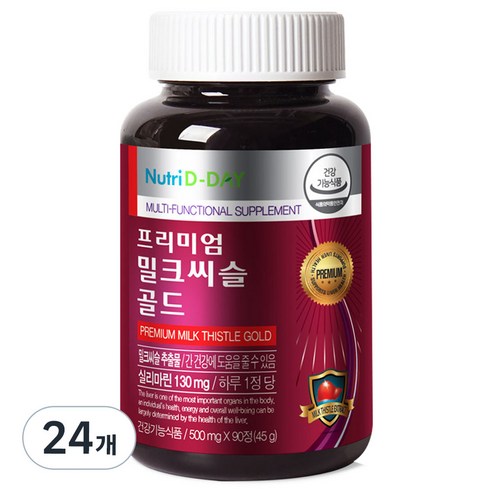 뉴트리디데이 프리미엄 밀크씨슬 골드 500mg, 90정, 24개