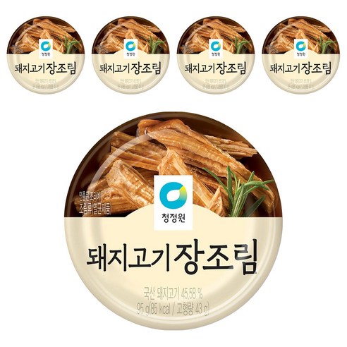 청정원 돼지고기 장조림, 95g, 5개