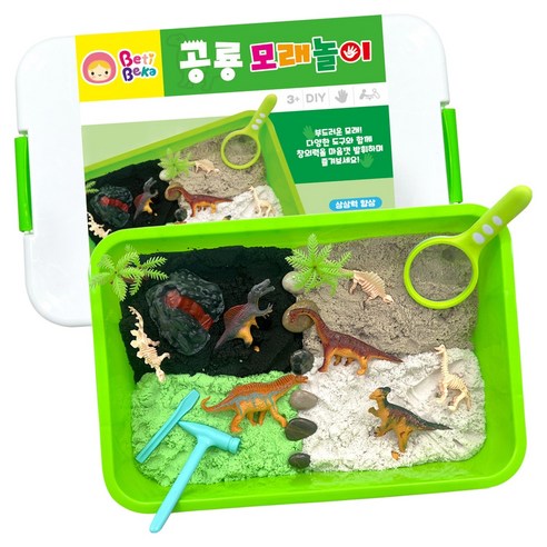 키드존 공룡 모래놀이, 혼합색상, 1개, 1.2kg