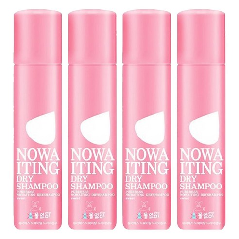 퓨어베스 노웨이팅 드라이 샴푸 스위트 200ml, 4개