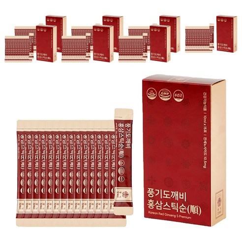 풍기도깨비 6년근 홍삼스틱 순 10ml X 15p, 150ml, 8개