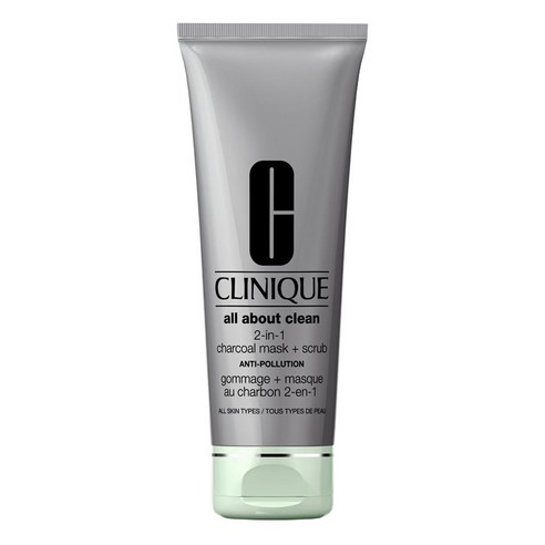 크리니크 올 어바웃 클린 2in1 차콜 마스크 + 스크럽 안티 폴루션, 100ml, 1개