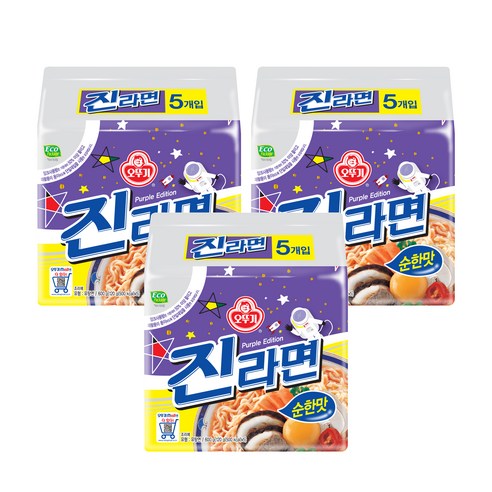 오뚜기 진라면 순한맛 120g, 15개