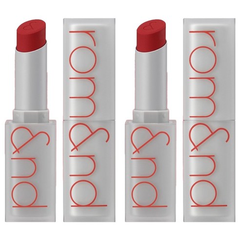 롬앤 제로 매트 립스틱, 17 레드 히트, 3g, 2개