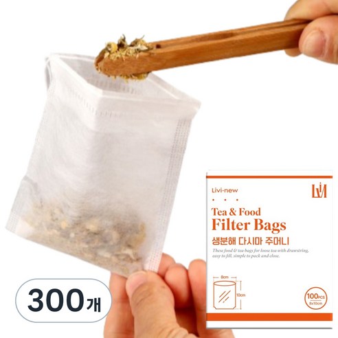 리비뉴 생분해 다시백, 중(M), 300개, 1개입
